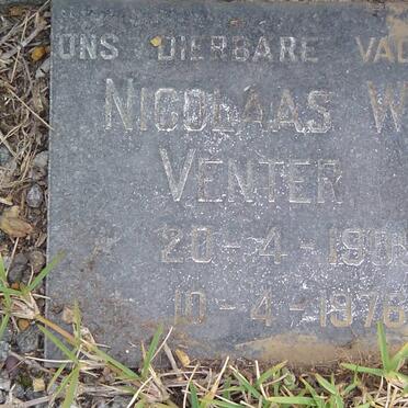 VENTER Nicholaas W. 1909-1976