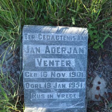 VENTER Jan Aderjan 1901-1951