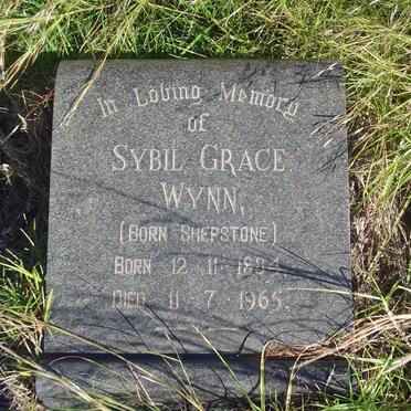 WYNN Sybil Grace nee SHEPSTONE 1884-1965