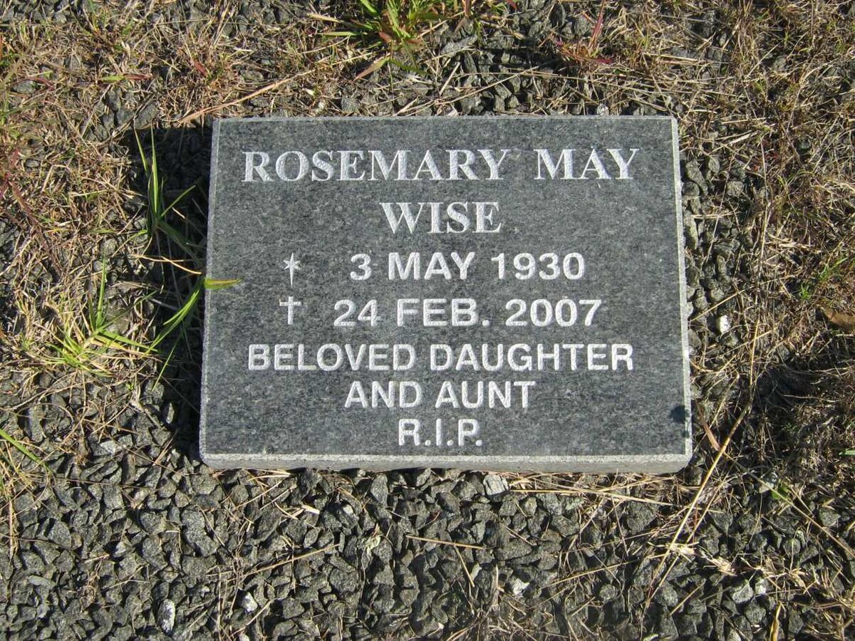 WISE Rosemary May 1930-2007