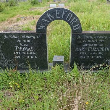 WAKEFORD Thomas 1884-1972 &amp; Mary Elizabeth 1888-1968
