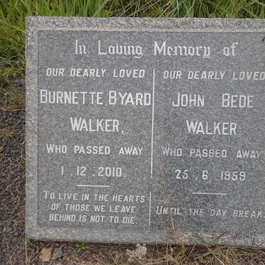 WALKER John Bede -1959 :: WALKER Burnette Byard -2010