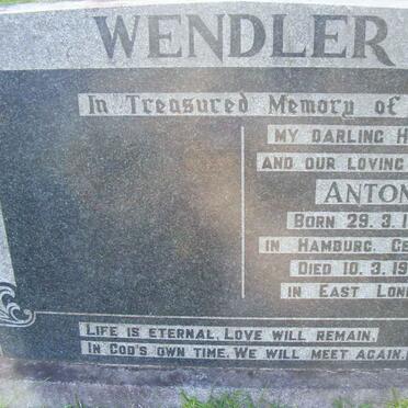 WENDLER Anton 1903-1963