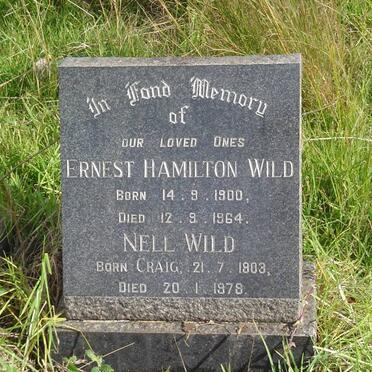 WILD Ernest Hamilton 1900-1964 &amp; Nell CRAIG 1903-1978