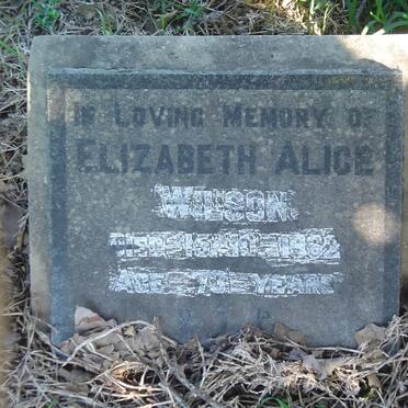 WILSON Elizabeth Alice -1962