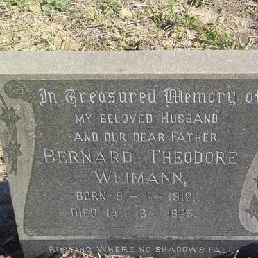 WEIMANN Bernard Theodore 1912-1965