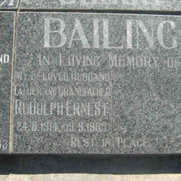 BAILING Rudolph Ernest 1914-1988