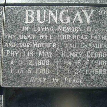 BUNGAY Henry George 1908-1989 &amp; Phyllis May 1908-1988