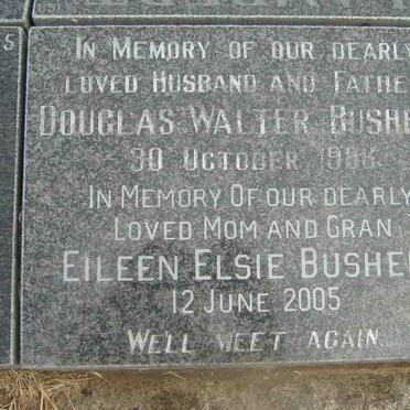 BUSHELL Douglas Walter -1986 &amp; Eileen Elsie -2005