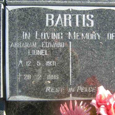 BARTIS Abraham Edward Lionel 1931-1996