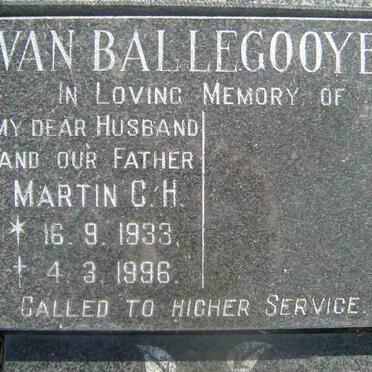 BALLEGOOYEN Martin C.H., van 1933-1996