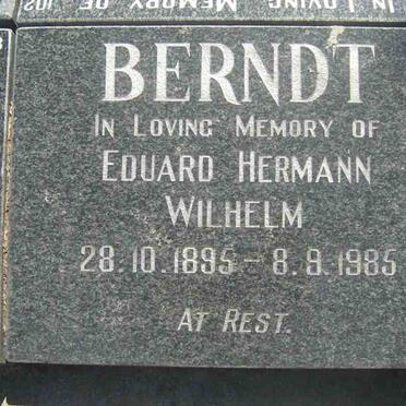 BERNDT Eduard Hermann Wilhelm 1895-1985