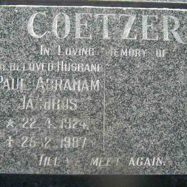 COETZER Paul Abraham Jacobus 1924-1987