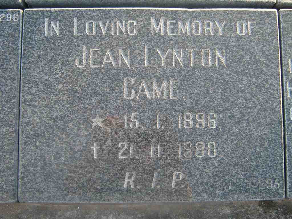 CAME Jean Lynton 1896-1988