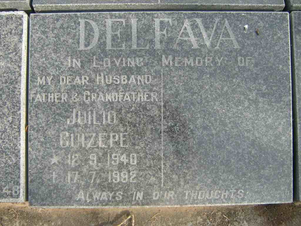 DELFAVA Juilio Guizepe 1940-1992
