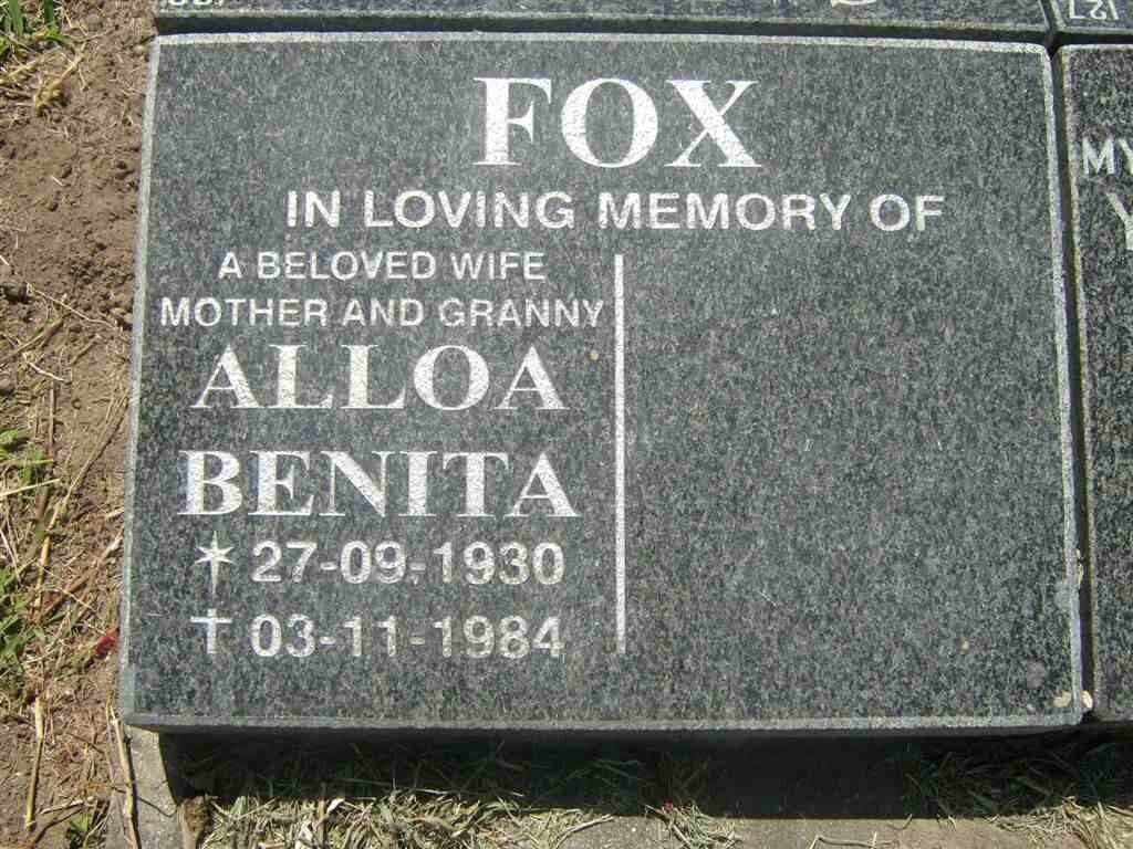 FOX Alloa Benita 1930-1984