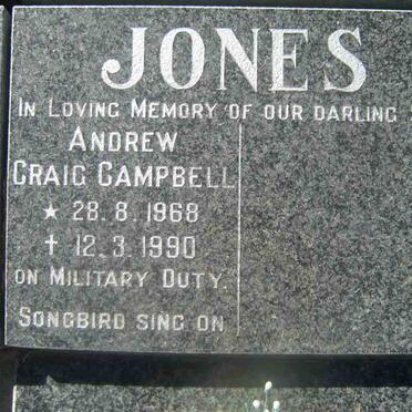 JONES Andrew Craig Campbell 1968-1990