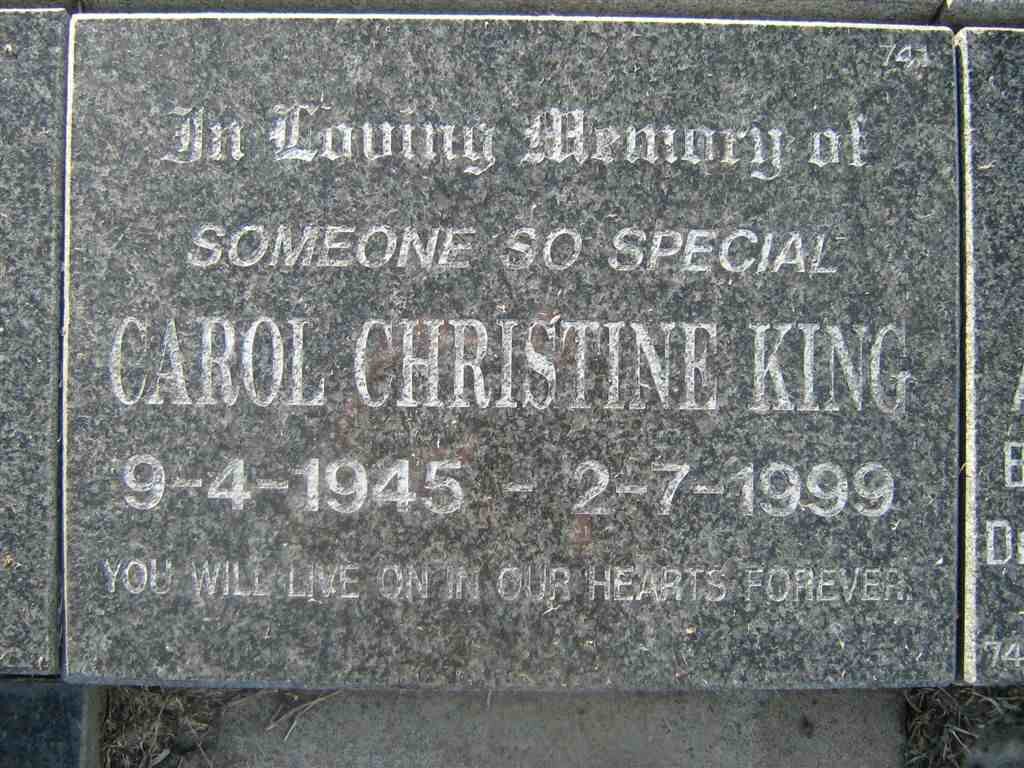 KING Carol Christine 1945-1999