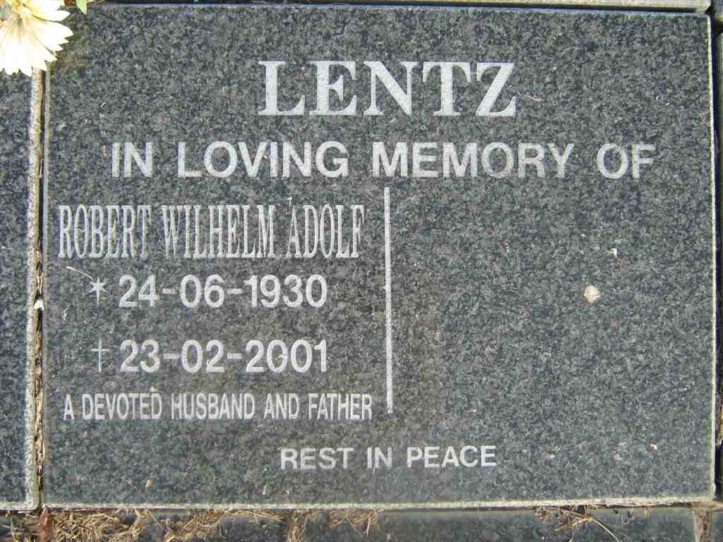 LENTZ Robert Wilhelm Adolf 1930-2001