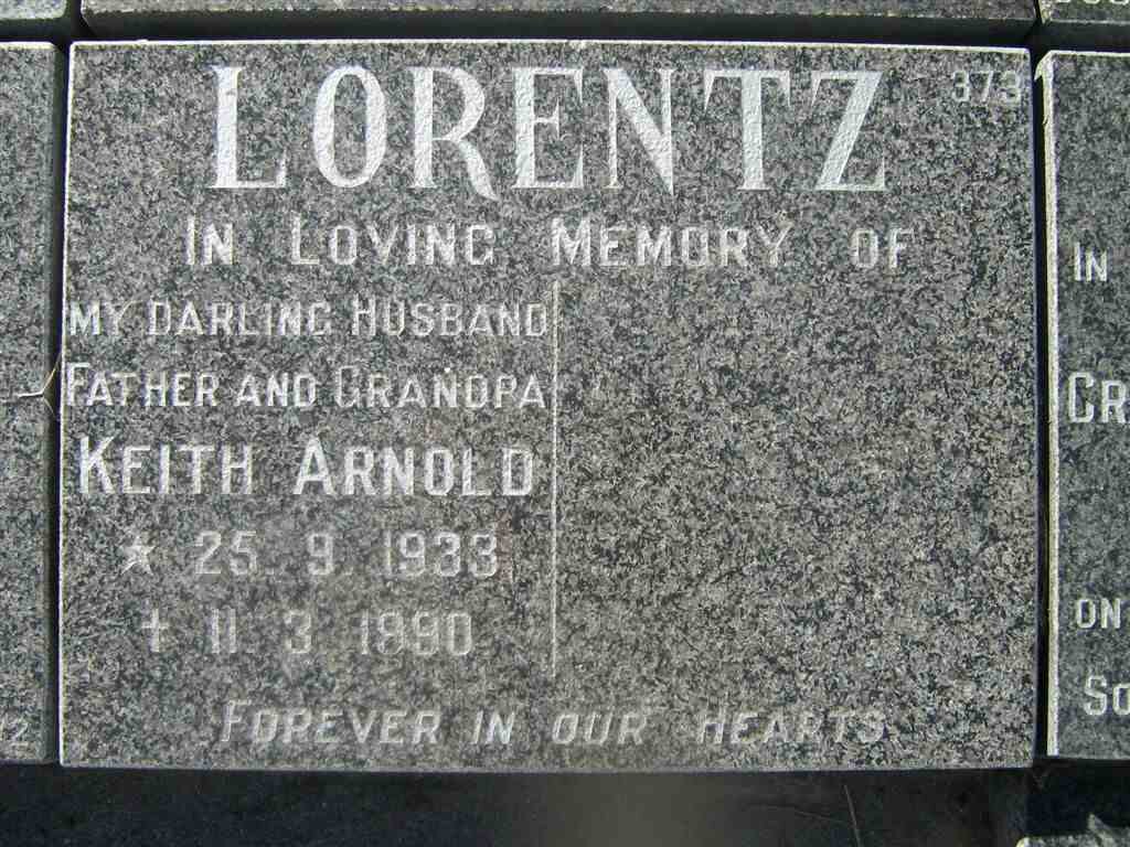 LORENTZ Keith Arnold 1933-1990