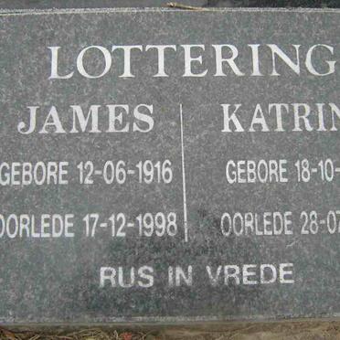 LOTTERING James 1916-1998 &amp; Katrina 1924-1997