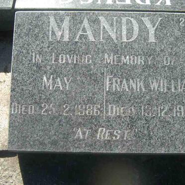 MANDY  Frank William -1991 &amp; May -1986