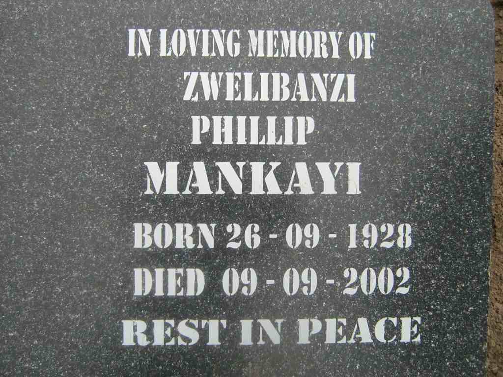 MANKAYI Zwelibanzi Phillip 1928-2002