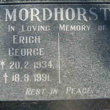 MORDHORST Erich George 1934-1991