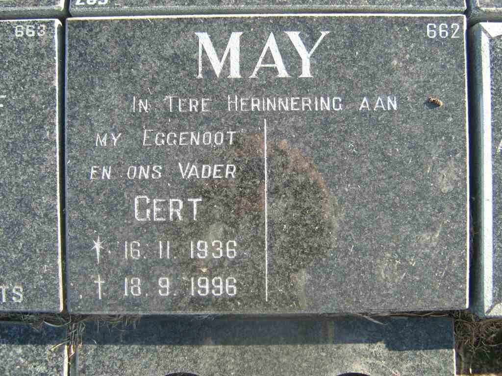 MAY Gert 1936-1996