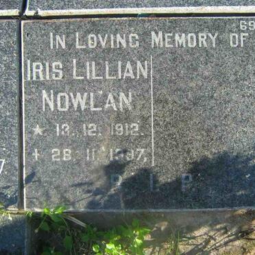 NOWLAN Iris Lillian 1912-1997