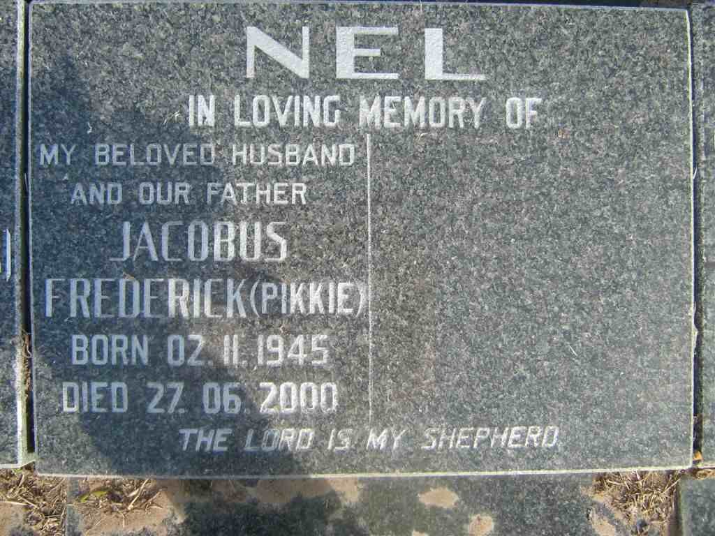 NEL Jacobus Frederick  1945-2000
