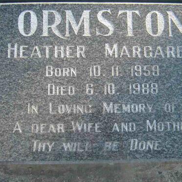 ORMSTON Heather Margaret 1959-1988