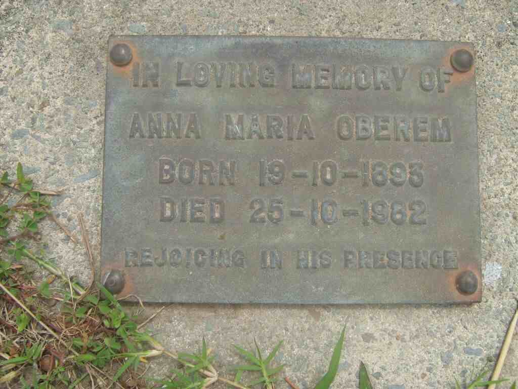 OBEREM Anna Maria 1893-1982