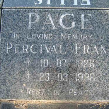 PAGE Percival Frank 1926-1998