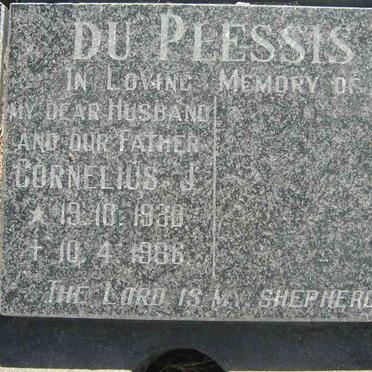 PLESSIS Cornelius J., du 1930-1986