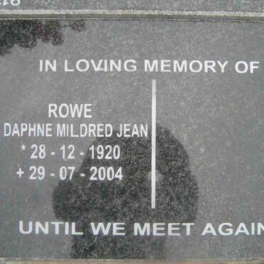 ROWE Daphne Mildred Jean 1920-2004