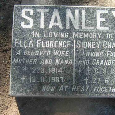 STANLEY  Sidney Charles 1907-1989 &amp; Ella Florence 1914-1987