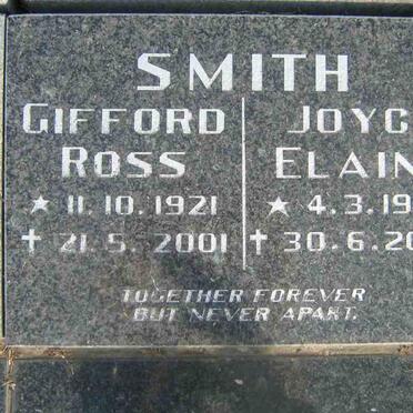 SMITH Gifford Ross 1921-2001 &amp; Joyce Elaine 1920-2005