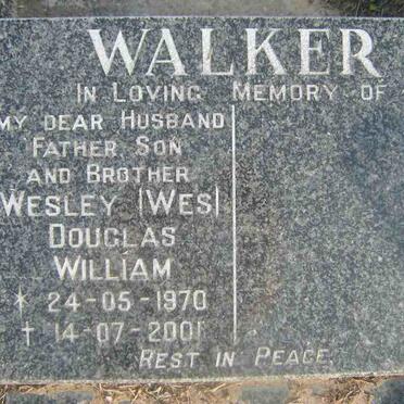 WALKER Wesley Douglas William 1970-2001