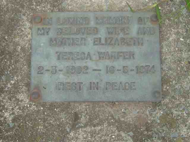 WAKFER Elizabeth Teresa 1902-1974