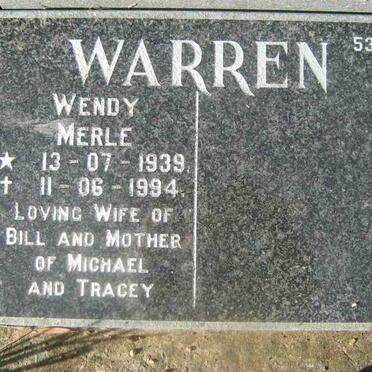WARREN Wendy Merle 1939-1994