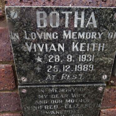 BOTHA Vivian Keith 1931-1989