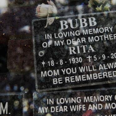 BUBB Rita 1930-2008