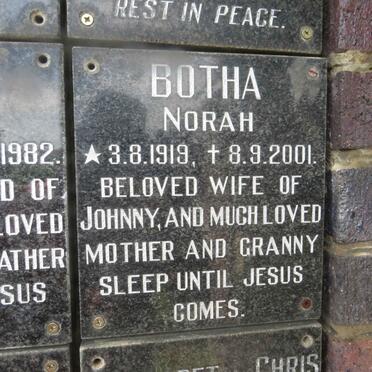 BOTHA Nora 1919-2001