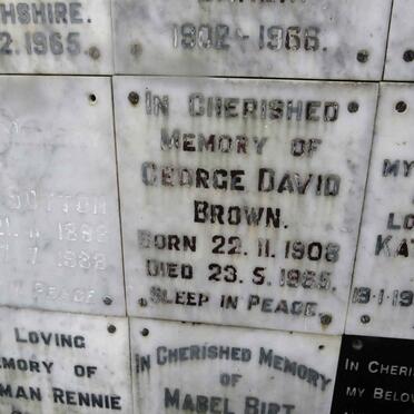 BROWN George David 1908-1965