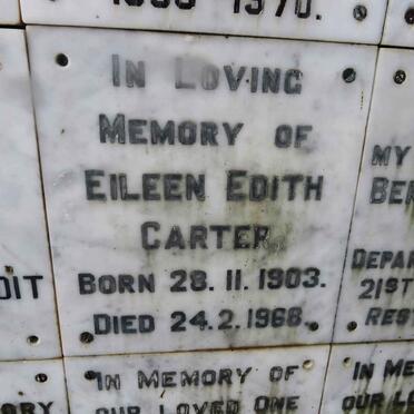 CARTER Eileen Edith 1903-1968