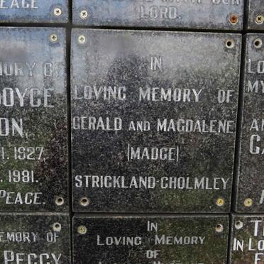 CHOLMLEY Gerald, STRICKLAND- &amp; Magdalene