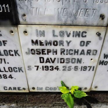 DAVIDSON Joseph Richard 1934-1971