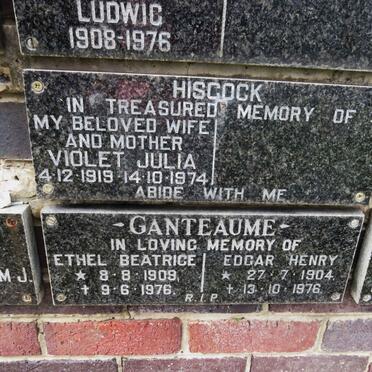 HISCOCK Violet Julia 1919-1974