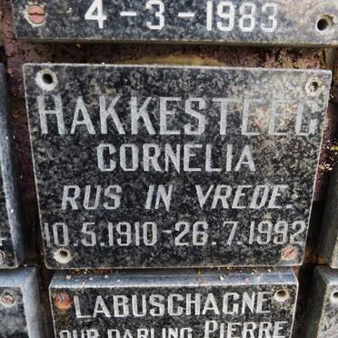 HAKKESTEEG Cornelia 1910-1992